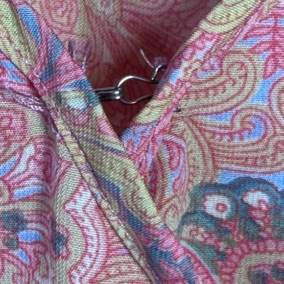 Boemo Revolve Boho Paisley Print Long‎ Sleeve Maxi Dress Size 2X Ruffle Tiered - Picture 4 of 5